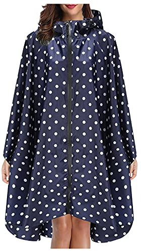 Generisch regenumhang fahrradponcho Damen, Regenponcho Damen Wasserdichter Leicht Verstaubar Regenjacke Regenponchos Atmungsaktiv Fahrrad Regenmantel Regencape Für Outdoor Ausrüstung Survival