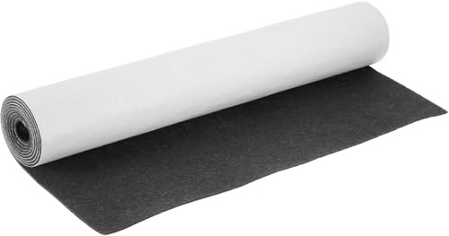 YNNHUDEEP Filz Selbstklebend Filzmatte Filzstoff Schwarz, 40x220cm 1mm Dick | Filzrolle DIY, für Schachtel-Liner Untersetzer Schubladenmatte Auto Filz Bilderrahmen Stuhlbein Tischbeine