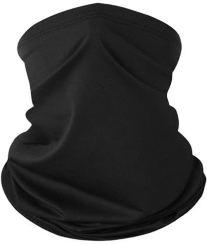 Neckwear Multifunctional Headwear Face Coverings Mask Bandana Balaclava Snoods Men Women Windproof Unisex Breathable Neck Scarf for Outdoor Riding Cycling Hiking Motocycle Sport Ski (Black)