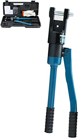 OZBME Pinza crimpatrice idraulica per Cavi 8/12t, utensile per crimpatura Manuale con Due stampi da 10-300 mm², terminali in Rame e Alluminio, Nucleo della Pompa dell'olio Bold