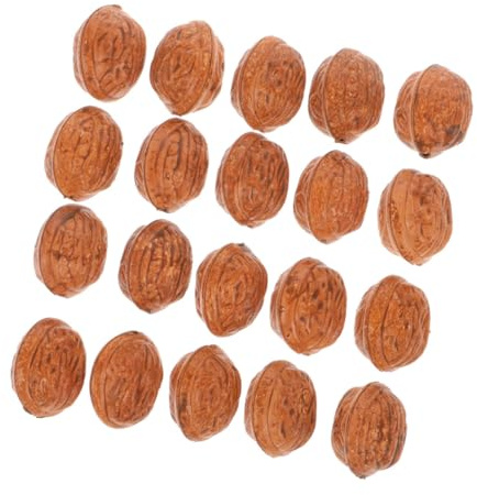 CLISPEED 50 Künstliche Walnuss Deko aus Kunststoff für Kinder Spielzimmer | Leicht zu Reinigen und Aufzubewahren, Pflegeleicht, Sichere Ausführung, für Freunde und Kinder