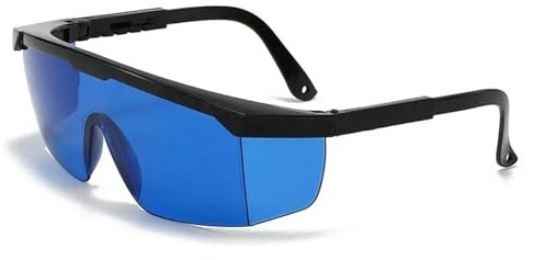 Augenschutzbrille for Rotlicht und Grün, Schutzbrille for Arbeit, Labor, staubdicht, beschlagfrei, spritzwassergeschützt, for den Außenbereich Augenschutzbrille Sicherheitsbrille Laborbrille(Blue)