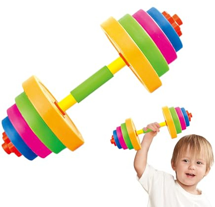 Juego De Barra Para Niños: Diseño Ajustable, Mancuernas De Ejercicio Livianas, Equipo De Gimnasio Con Barra Y Mancuernas | Equipo De Gimnasio Para Niños Para Juegos De Simulación Entrenamiento En Casa