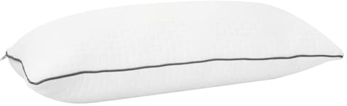 Shread Sovkudde, vit, viskosskum, 50 x 30 x 11 cm, ergonomisk nackstödskudde för rygg-, sido- och magsovare, andas med tvättbart överdrag