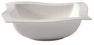 Villeroy & Boch - NewWave Dish, bowl for salads and side dishes, square shape, premium porcelain, dishwasher and microwave safe, white, 25 cm