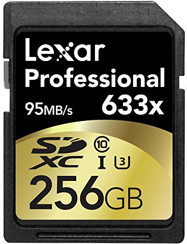 Lexar Professional 633x SD Card 256GB, SDXC UHS-I Card, Up To 95MB/s Read, for Mid-Range DSLR, HD Camcorder, 3D Cameras, LSD256CBEU633 (Product Label May Vary)