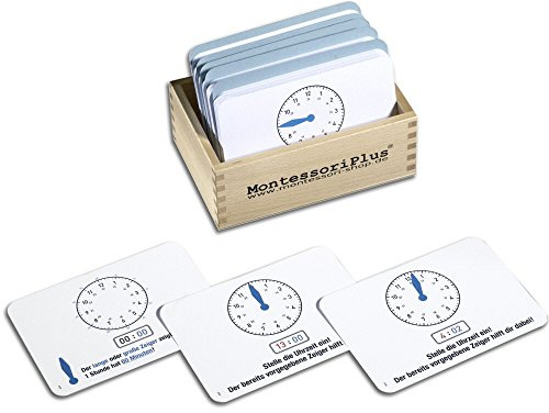 Endlich die Uhr lernen Arbeitskartei Uhrzeit verstehen lernen | 110 Karten, Montessori Material, Selbstkontrolle