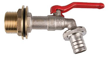 Kit de passage pour citerne d'eau de pluie avec robinet d'écoulement avec AGxIG