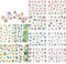 KADS Nail Art Stickers Plantilla Uñas Decoración Pegatinas de arte- Flor Hojas Flamencos Etiqueta Engomada Del Clavo Tatuaje Tatuajes de Uñas de Verano