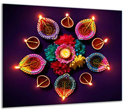 TMK - Placa protectora de vitrocerámica 60 x 52 cm 1 pieza cocina eléctrica universal para inducción protección contra salpicaduras tabla de cortar de vidrio templado como decoración, flores
