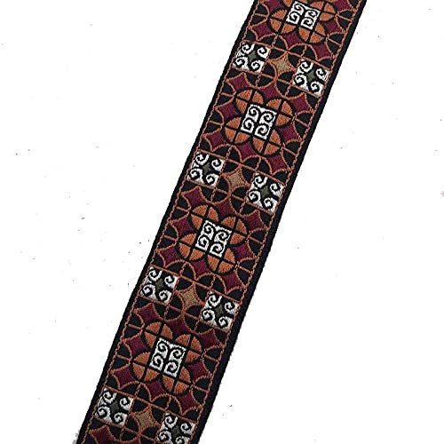 LIANYG Schrägband 6 Yards/Lot breit 5 cm gewebtes jacquardband geometrisches Totem für Riemen Kleidung zubehör 673 (Color : 3)