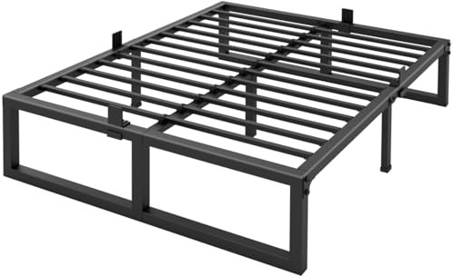 Yitong Angel 5ft King Bed Frame 150x200 cm - 36cm Height Heavy Duty Metal Bed Frame King Size with No Box Spring Needed Mattress Platform Bed Base Noise Free Easy Assembly Black
