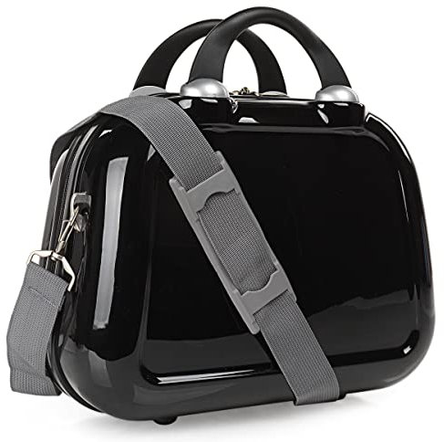 ITACA - Kosmetikkoffer Hartschale Groß, Beautycase Damen, Trolley & Handgepäck Koffer: Beauty Case Hartschale, Kosmetik Koffer, Kosmetiktasche Groß - Ideal für Reisen!, Schwarz