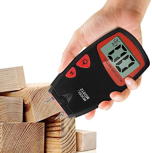 Mingchengheng Pflanzenfeuchtigkeitsmesser, Heutester, Trockenbaumessgerät, Wasserleckdetektoren für Zuhause, Heu-Feuchtigkeitstester, Wand-Wasserleckdetektor, digitales LCD-Display