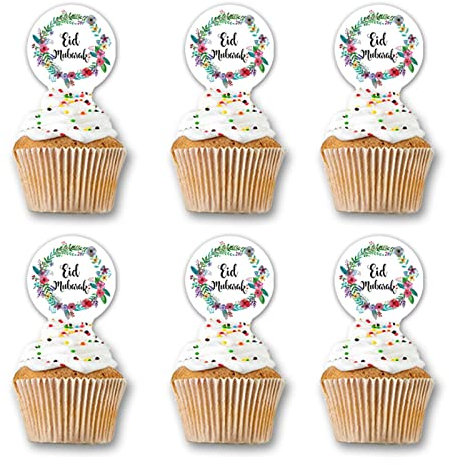 20 Happy Eid Cupcake Toppers Cake Toppers Party Supplies Cupcake Toppers Decorations Baby Shower Birthday