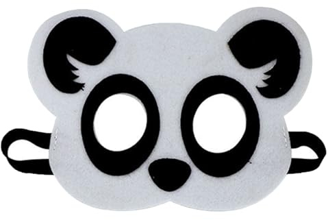 Jtnohx Filt djurmasker, 10 st halloween mask, djurkostym för födelsedagsfest tillbehör