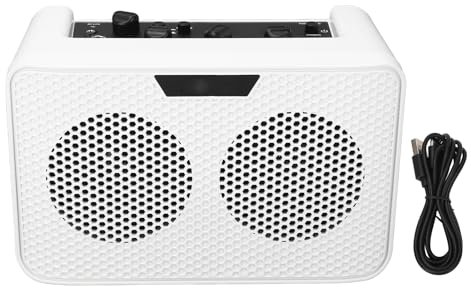 Eujgoov 10W E-Gitarrenverstärker mit Bluetooth-Verzögerungseffekt Mini Tragbarer E-Gitarrenverstärker-Lautsprecher
