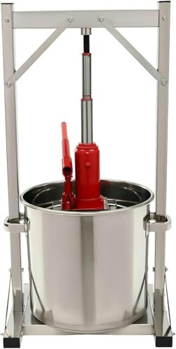 HOTAPEPU - Prensa Manual de Acero Inoxidable con Capacidad para Sidra, Sidra de Vino de 22 l/5.8 Gales, para Sidra, Suministros y Equipos de fabricación de Vino de UVA