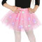Tüllrock Mädchen Rosa, Sterne Pailletten Tanzkleid, 30cm Dehnbaren Minirock Mit LED Lichter, kleine Mädchen Tütü Rock Ballettrock für Fasching Halloween Karneval, 3-8 Jahre Kinder Ballett Dress