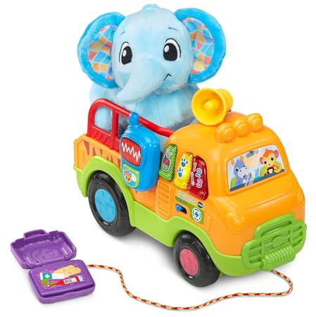 VTech Learn and Rescue Elephant Truck Pull Toy with Plush Elephant