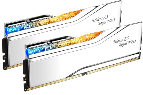 G.SKILL Trident Z5 Royal Neo Series DDR5 RAM (AMD Expo) 64GB (2x32GB) 6000MT/s CL28-36-36-96 1.40V Desktop Computer Memory U-DIMM - Silver (F5-6000J2836G32GX2-TR5NS)