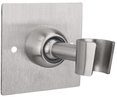 Acciaio Inox Porta Soffione Doccia Niente Foratura Montaggio a Parete Supporto Soffione Doccia 360° Regolabile Staffa Supporto Doccia Muro per il Bagno