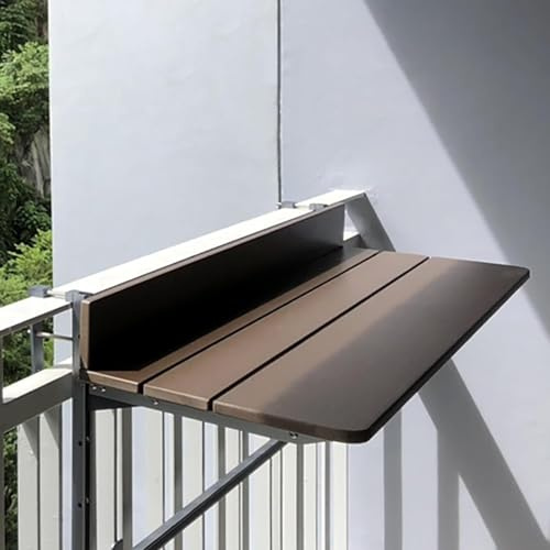 Höhenverstellbarer klappbarer Balkontisch zur Wandmontage, platzsparender Outdoor-Beistelltisch für kleine Räume, perfekt für Geländer-Design und einfache Installation
