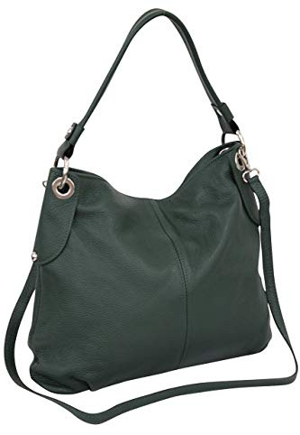AMBRA Moda Damen echt Ledertasche Handtasche Schultertasche Beutel Shopper Umhängtasche GL012