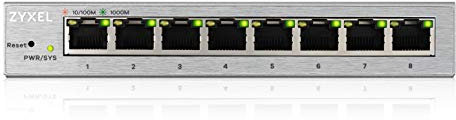 Zyxel 8 Port Gigabit Web Managed Switch | Plug & Play | Supporto VLAN, QoS, IGMP & LAG | Senza Ventilatore [GS1200-8]