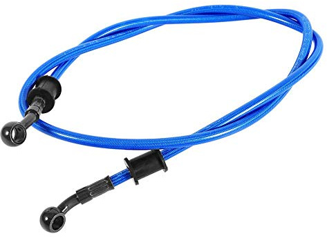 tubo freno linea, 50 cm - 120 cm tubo freno moto intrecciato in acciaio freno frizione tubo flessibile tubo olio colorato(1200mm-Blu)