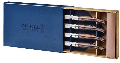 OPINEL Table Chic Chocolat Tafelmesser-Set, Klingenmaterial: rostfreier Stahl, Gesamtlänge: 22,5 cm, 254598