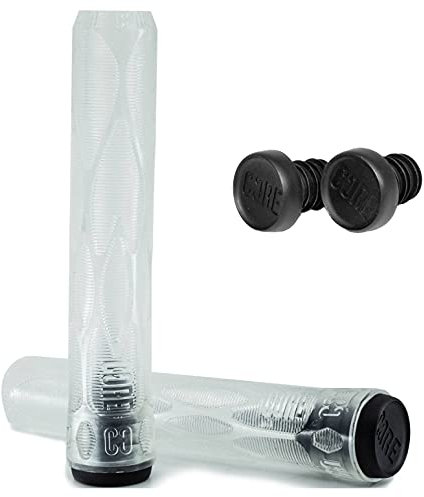 Scooters Core Stunt-Scooter Tret-Roller Hand Griffe Soft lang mit Barends/Grip + Fantic26 Sticker (Clear/Transparent)