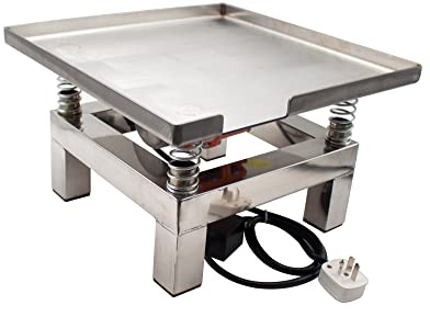 Toplionace Mesa Vibratoria de Hormigón de 220V CA Banco de Prueba de Vibración Eléctrica, Plataforma de Vibración de Bloque de Prueba, Acero Inoxidable 350x350mm