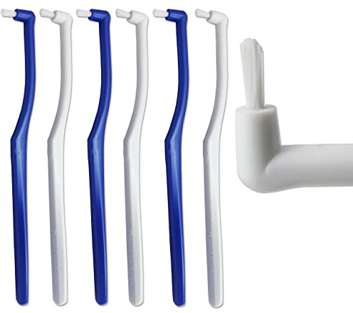 6 x Extra Schlank Zahnzwischenraumbürste – Blaue Bürsten für kieferorthopädische Zahnspangen & Brücken