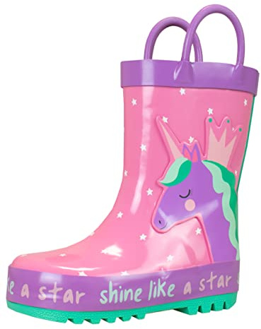Harry Bear Stivali di Gomma per Ragazze Unicorno Rose 26