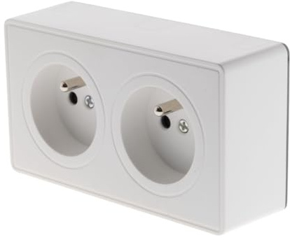 Zenitech Prise Double saillie 2P+T 16A Blanc - Vulco