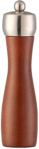 TONZN Chili Mill Adjustment Wooden Salt Mill 8 Inch Grill Spice Screw Salt Mill Salt and Pepper Mills