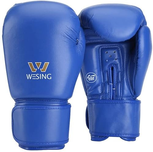 Boxhandschuhe Manner Boxhandschuhe, MMA Trainingshandschuhe, Kickboxhandschuhe, Sparring -Kickbox -Handschuhe, 12oz Boxhandschuhe, Rot, Blau, for Training, Kämpfe Usw. (Color : B, Size : 8 oz)