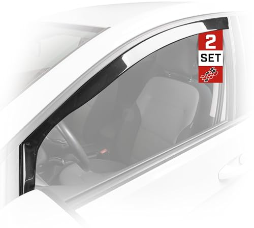 Walser Premium Auto Windabweiser für Nissan Qashqai III 04/2021-Heute, Passform Regenabweiser Set für Fahrer- und Beifahrerseite, Auto Windabweiser 2 STK.