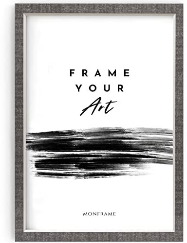 Monframe Bilderrahmen Bellevue - 30x90 cm - Vintage Schwarz - Posterrahmen mit Acrylglas - MDF Holz Rahmen
