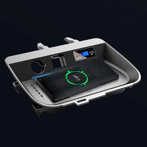 Caricatore senza fili CarQiWireless per Toyota RAV4/RAV-4 LHD 2019-2021 Caricatore senza fili QI dell'automobile Pad di ricarica del telefono 15W (Single coil)