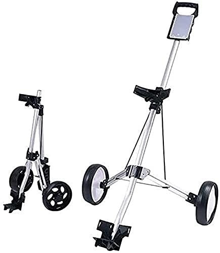 Golf Cart Golf Push Cart 2 Räder Golf Trolley, Golf Cart Professional, Golfball-Set aus Aluminium, klappbarer Golf Cart zum Schieben und Ziehen, Golf Cart mit A