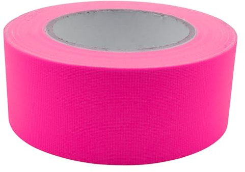 UV FLOOR - Gaffer Adhésif Rose Fluo 50mm X 25M - Gaffer Qualité Premium - Accessoire Fluorescent - Fête - Bande Adhésive Décorative -