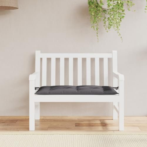 ZEYUAN Gartenbank-Auflage Anthrazit 110x50x7 cm Oxford-Gewebe, Terrassenmöbel, Wetterfeste Bank, Outdoor Bank, Parkbank, Garten Banken, Deko Bank, Gartenmöbel - 361811
