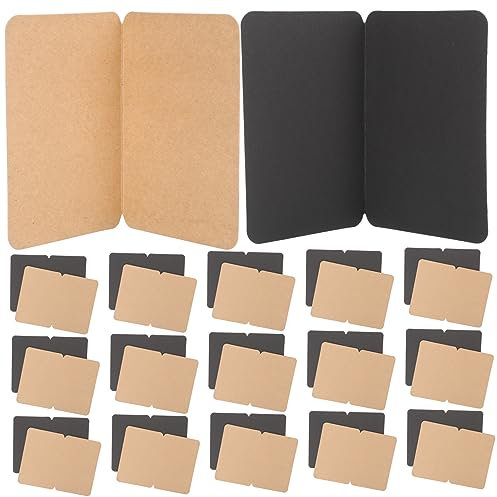 CAXUSD 50stücke Blanko Kraftpapier Karten Klappkarten Für Nachrichten Und Grüße Nostalgische Faltkarten Kreative Bastel-karten