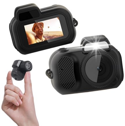 Mini digitalkamera, 1080P 2 MP bärbar nyckelring, ultra mini nyckelkedja kamera, 100 minuters batteritid, färgskärm för tonåringar studenter barn
