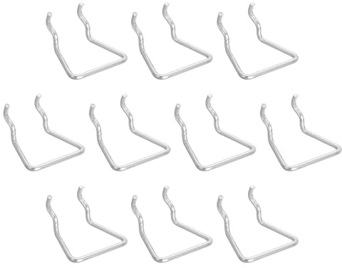 Uxcell 10Pcs Pegboard Hooks, Stainless Steel Peg Board Display Hook Hanging Organizer Accessories for Garage Offices Kitchen Stores, Silver