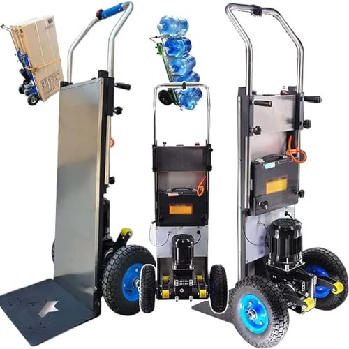 Generisch Elektrische Sackkarre Sackkarre Treppensteiger Elektrisch Mit Wartungsfreiem BüRstenlosem Motor Herausnehmbarer Akku 48 V 36 Ah TragfäHigkeit 400 Kg Treppen Hoch Und Runter
