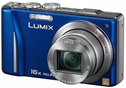 Panasonic Lumix TZ20 Digital Camera - Blue (14.1MP MOS, 16x Optical Zoom) 3 inch Touchscreen LCD (Renewed)