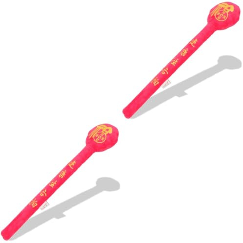 Beavorty 2 Piezas Martillo De Masaje Masajeador De Cabeza Herramientas De Masaje Manual Masajeador De Cuerpo Masajeador De Espalda Con Gancho Equipo Rodillo De Masaje Franela Rojo